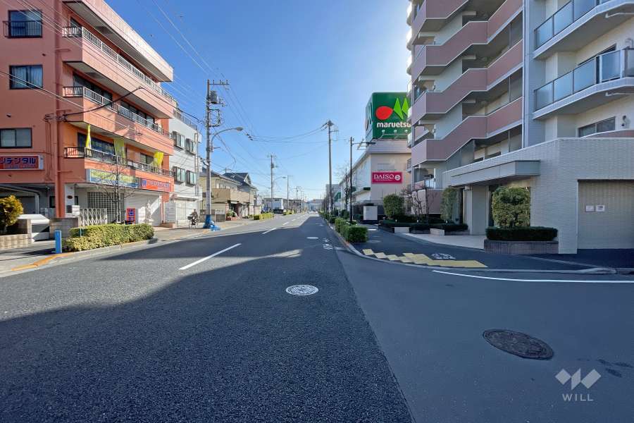 敷地北側の前面道路（東側から）