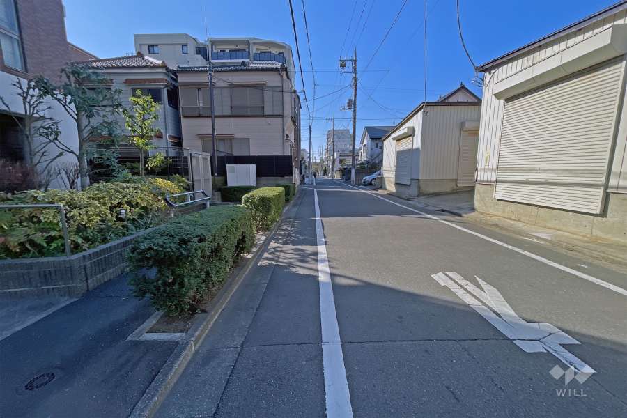 敷地の北側道路（東側から）