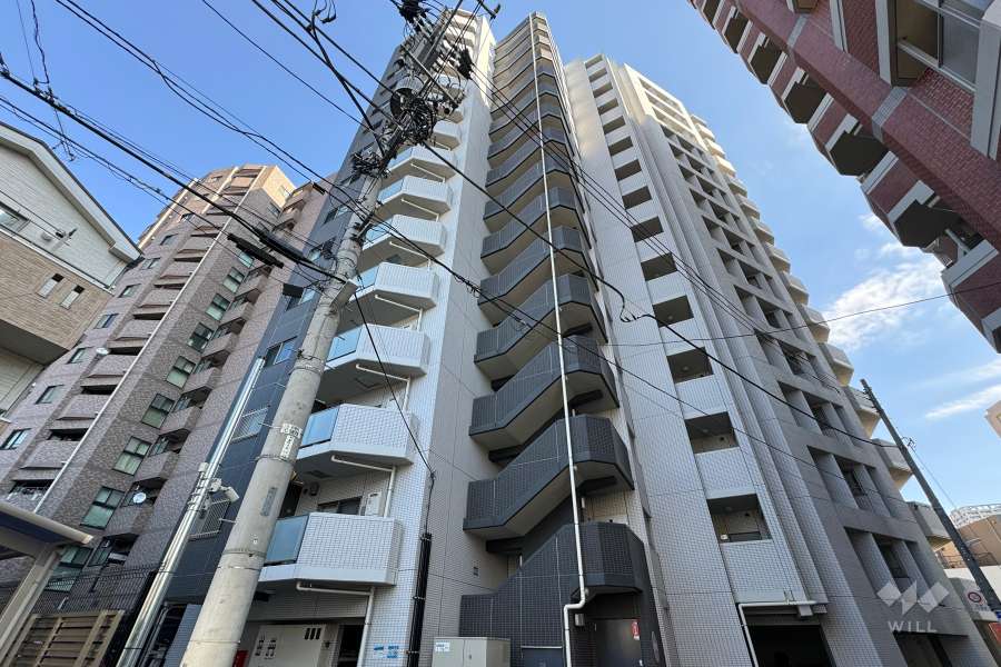 レーベンリヴァーレ北千住プライムアートの外観（南西側から）