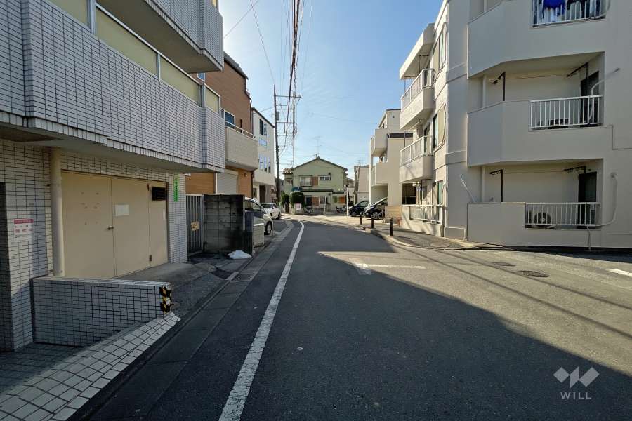 敷地北側の前面道路（東側から）