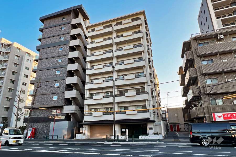 グリーンパーク第15綾瀬の外観（北西側から）