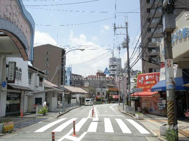 南側前面道路（東から）