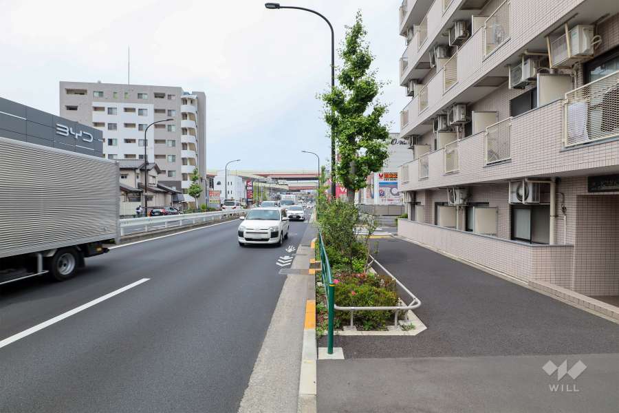 敷地南側の前面道路（東側から）