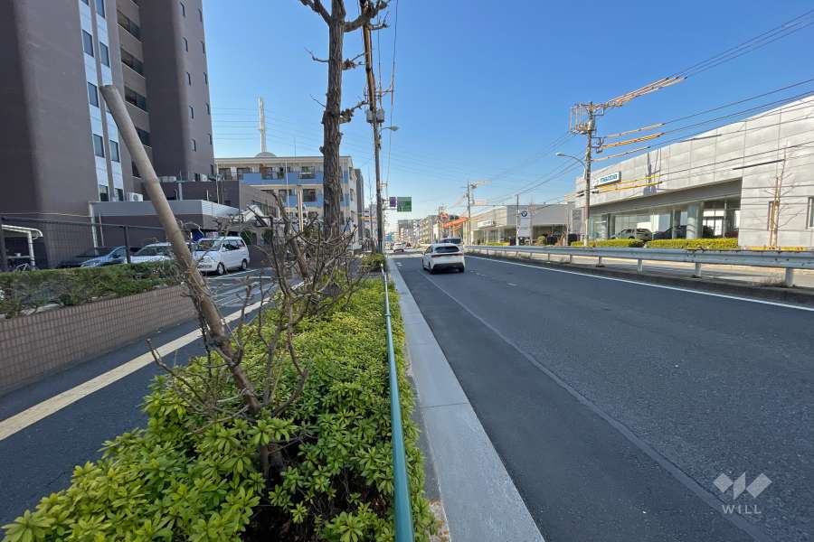 敷地北側の前面道路（東側から）