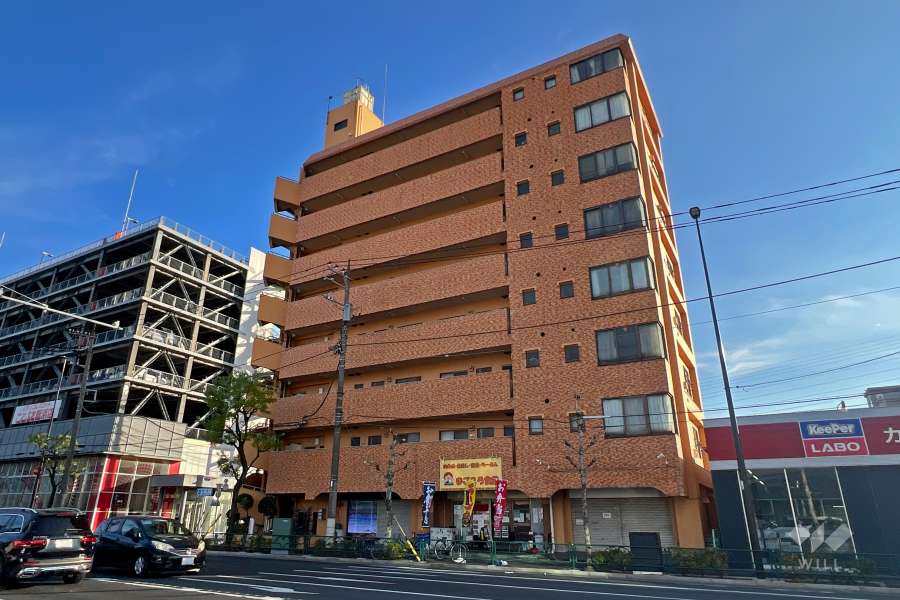 プライムハイツ鹿浜の外観（北側から）