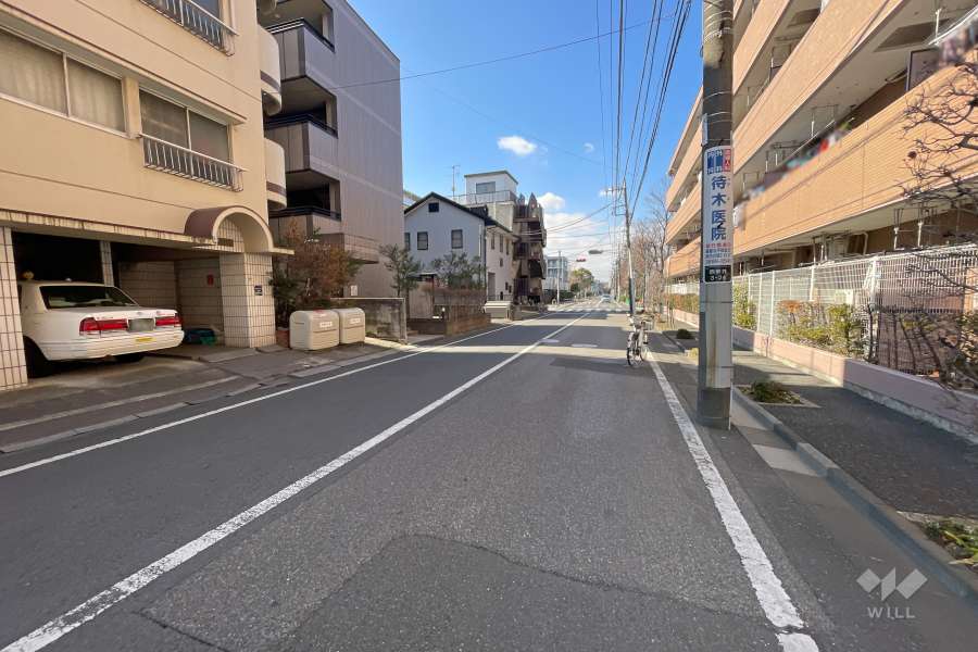 敷地北側の前面道路