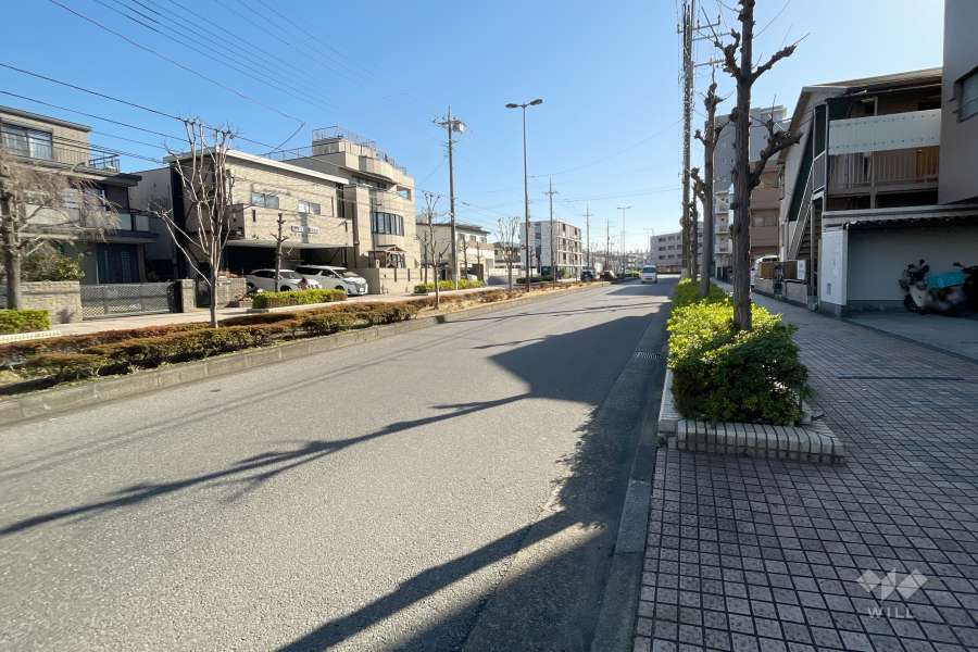 敷地北側の前面道路