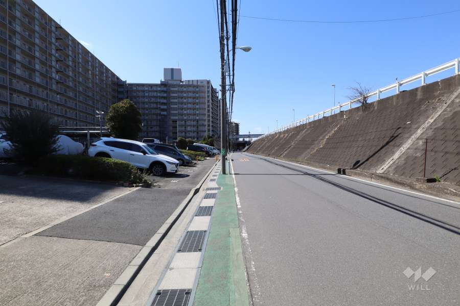 敷地北側の前面道路（東側から）