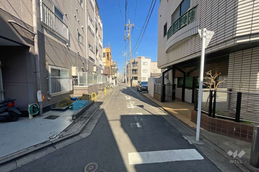 敷地東側の前面道路　
