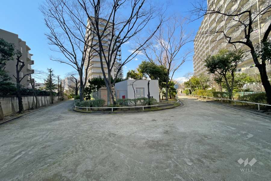 敷地南側の前面道路（東側から）