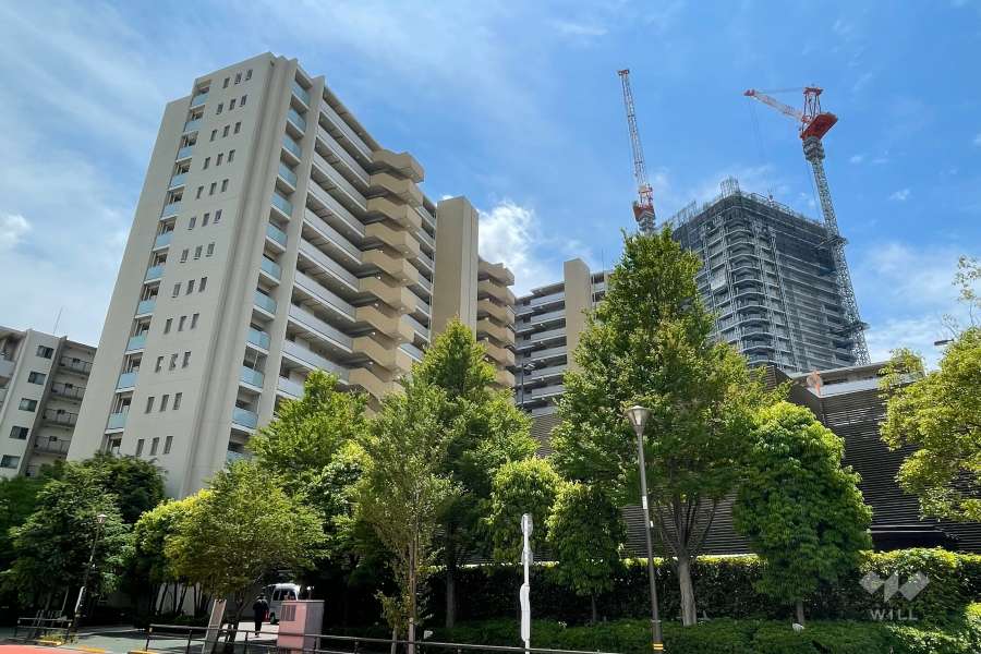 オーベルグランディオ千住大橋の外観（北西側から）