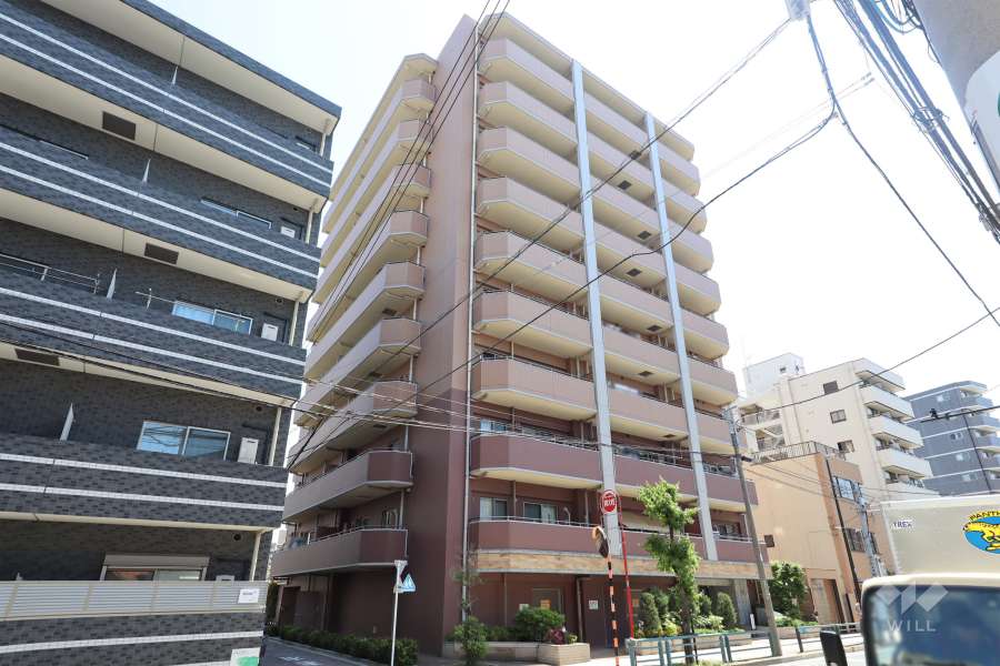 日神パレステージ梅島の外観（西側から）