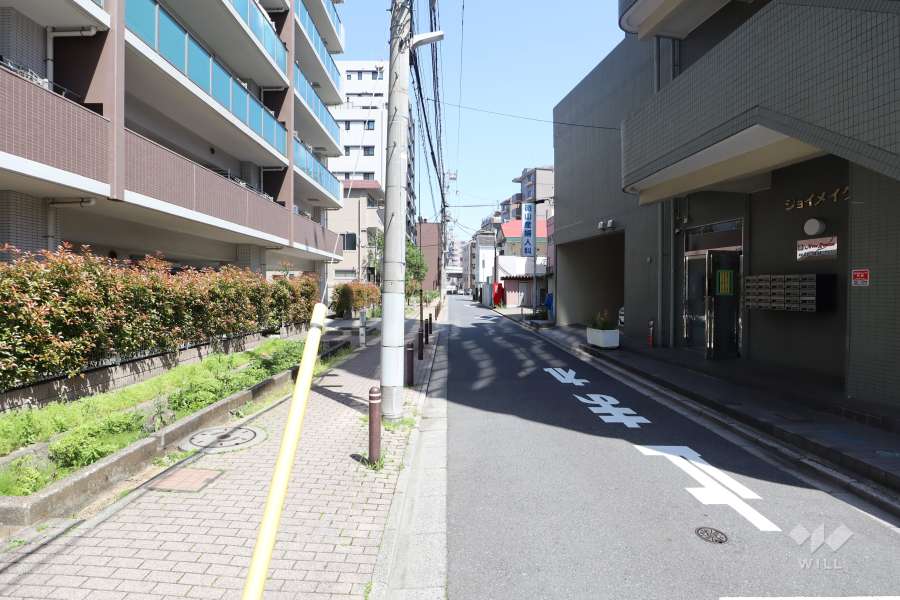 敷地南側の前面道路　