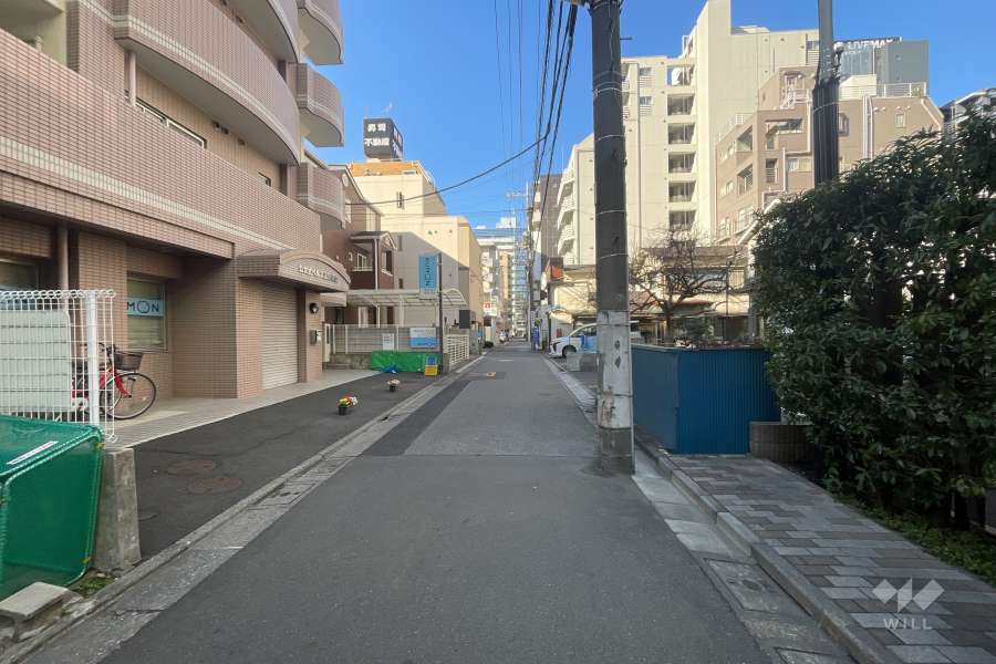 敷地南側の前面道路　　