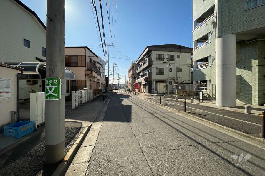 敷地の北側道路（東側から）