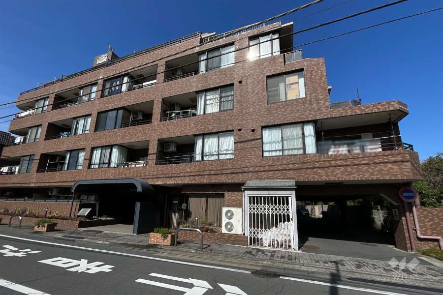 ライオンズマンション竹の塚伊興町の外観（東側から）