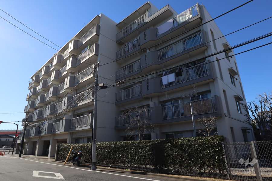 ライオンズマンション鹿浜の外観(北東側から)