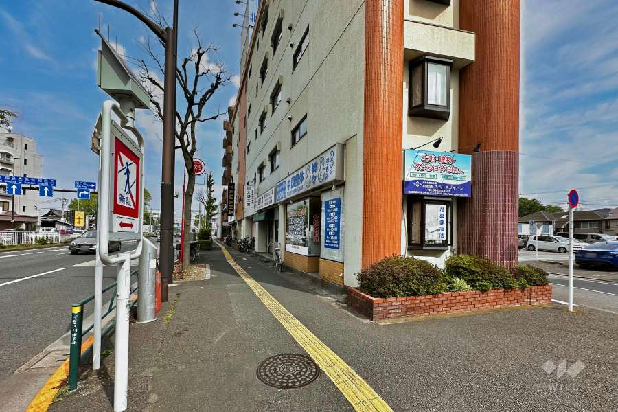 敷地北側の前面道路（西側から）2