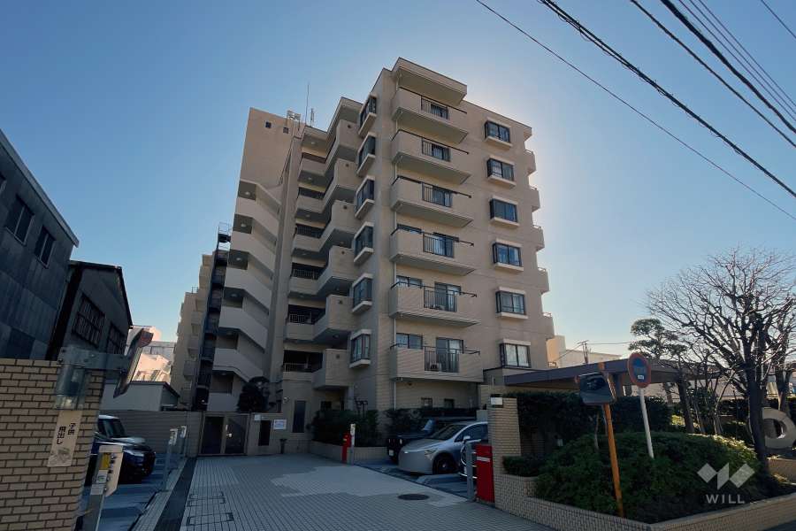 コート中央本町の外観（南西側から）