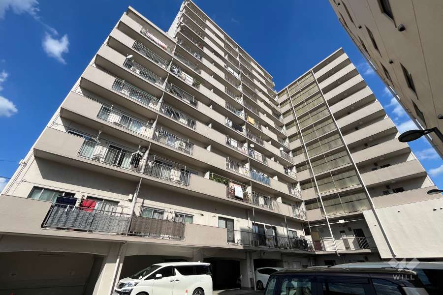 竹の塚ハイツの外観(南西側から)