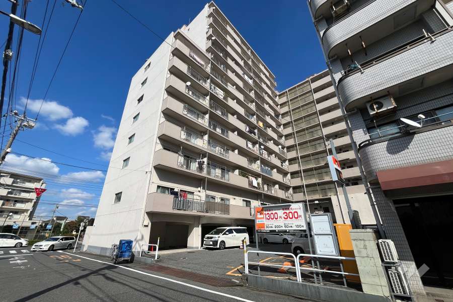 竹の塚ハイツの外観(南西側から)
