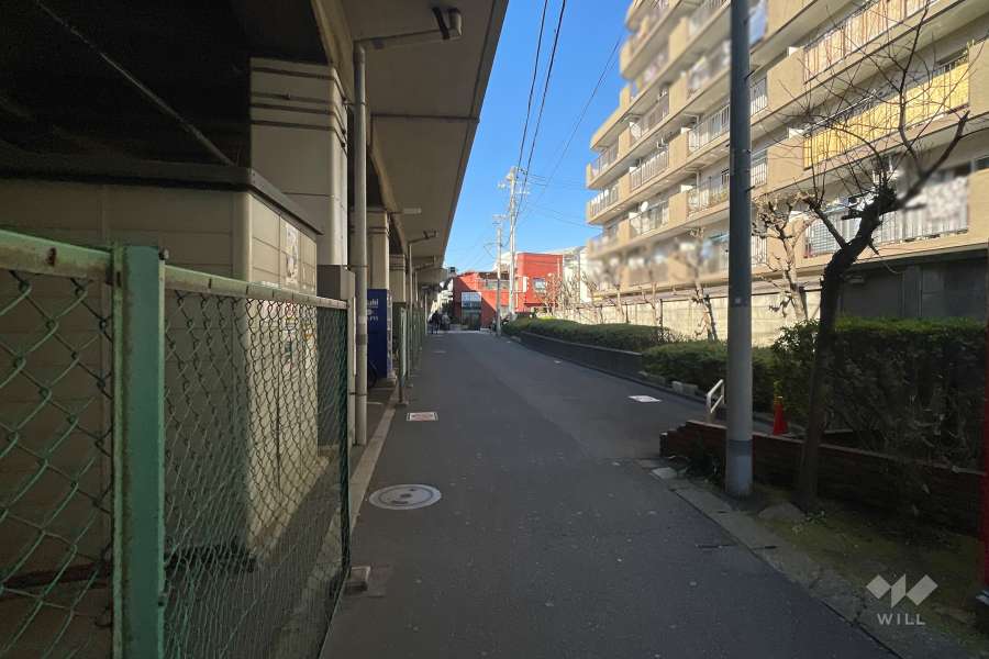 敷地南西側の前面道路　