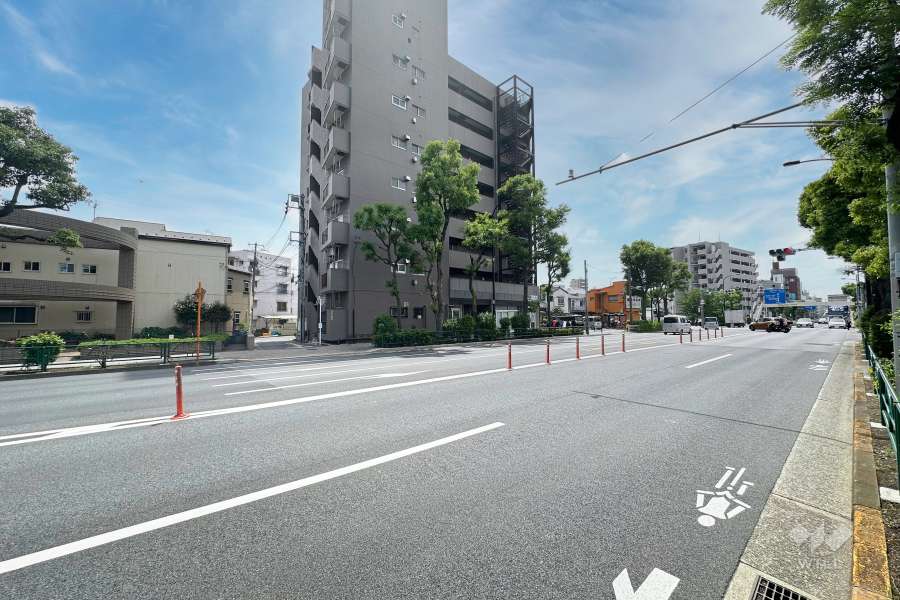 敷地北側の前面道路（東側から）