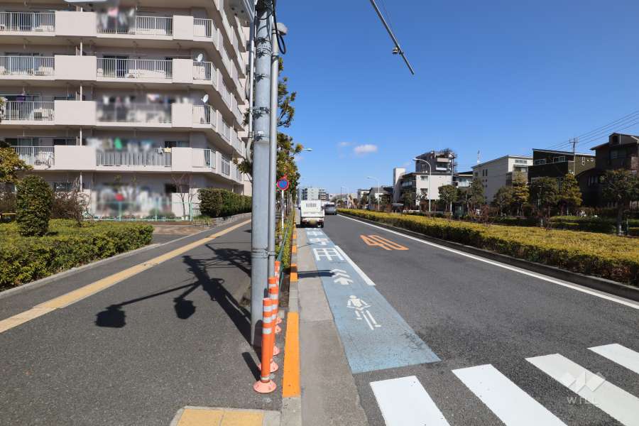 敷地東側の前面道路