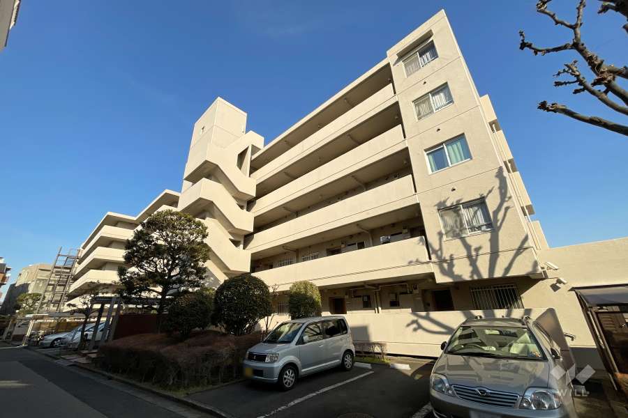 藤和梅島ハイタウンＡ棟の外観（南東側から）