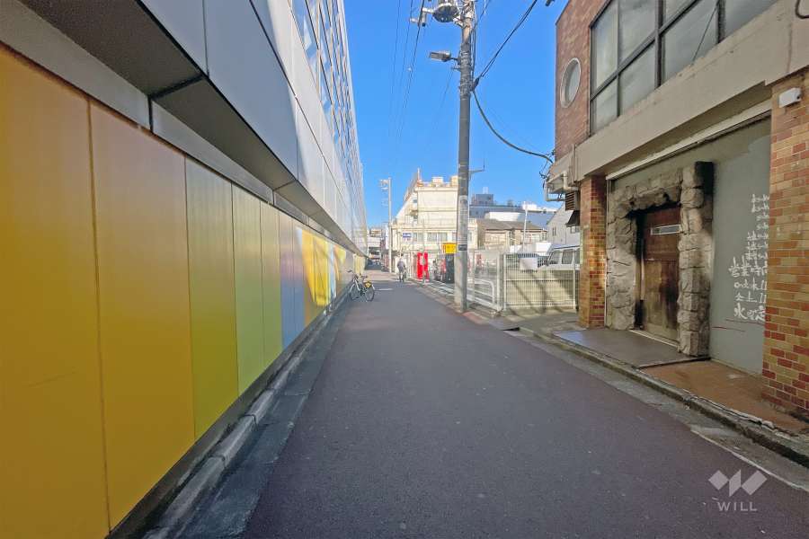敷地の南側前面道路（東側から）