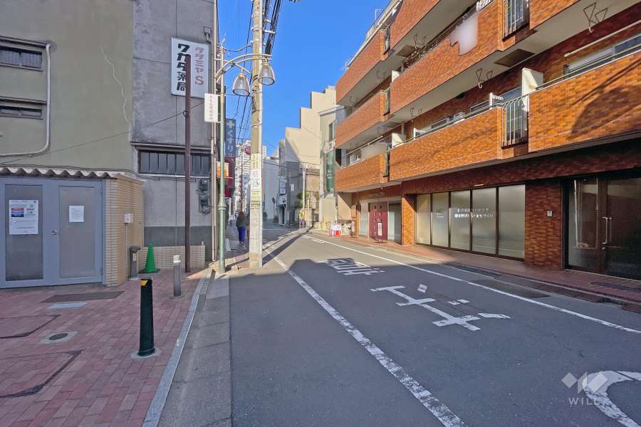 敷地の南側前面道路（東側から）