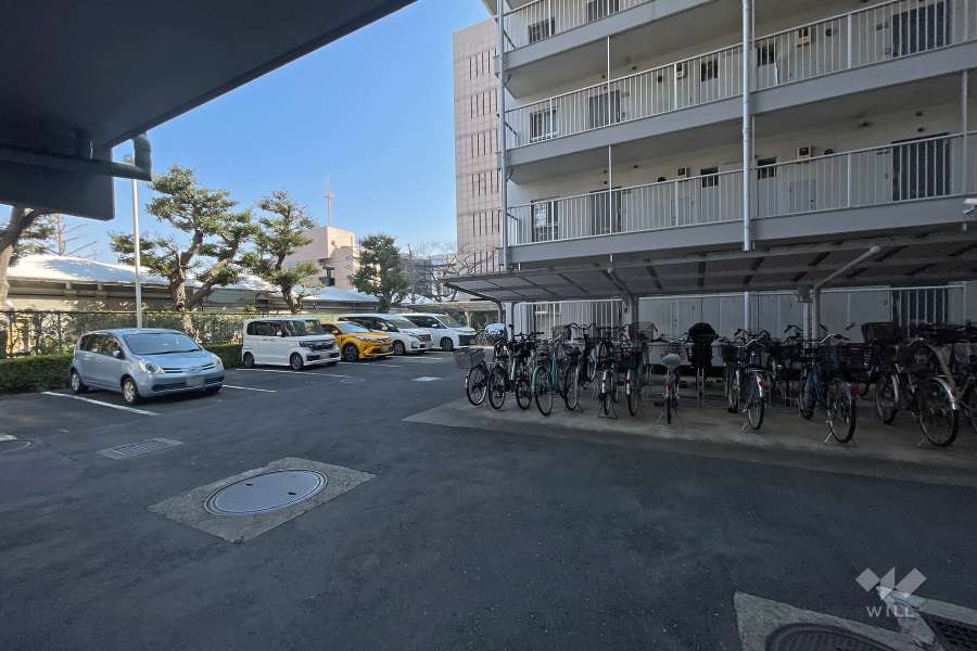 敷地内駐車場（屋外平面式）と駐輪場