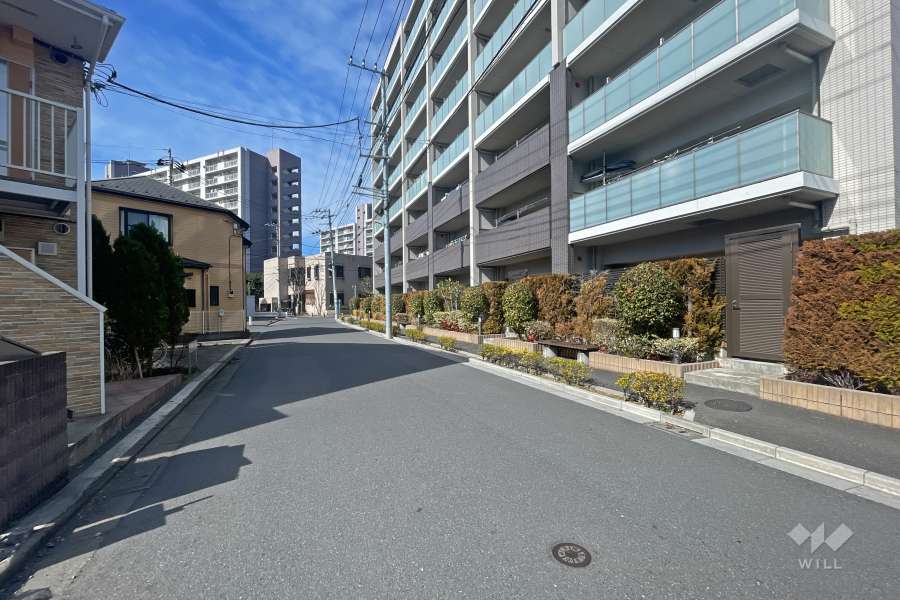 敷地南側の前面道路（東側から）