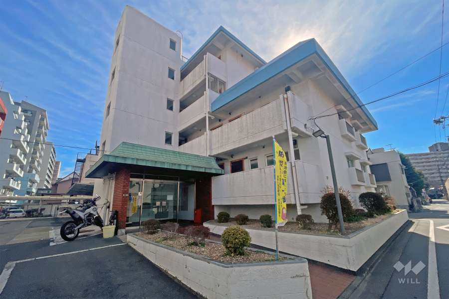 第4東個西新井マンション2号棟の外観（北西側から）