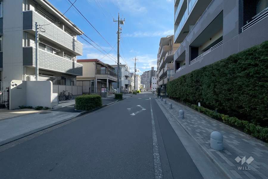 敷地東側の前面道路
