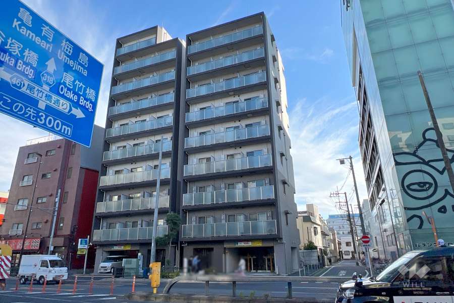 ラフィスタ大師前ウエストの外観（北西側から）