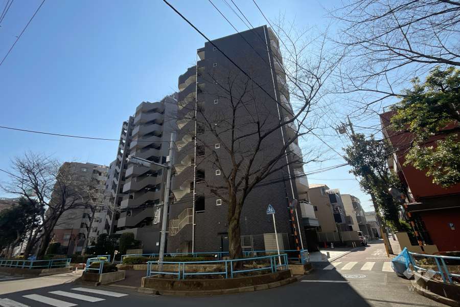 ミルーナヒルズエグラス梅島の外観（北西側から）