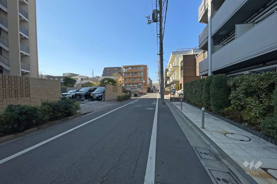 敷地南側の前面道路（東側から）