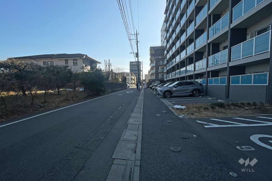 敷地東側の前面道路