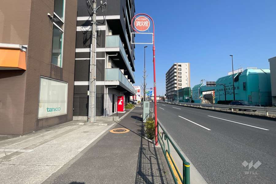 敷地南側の前面道路　　