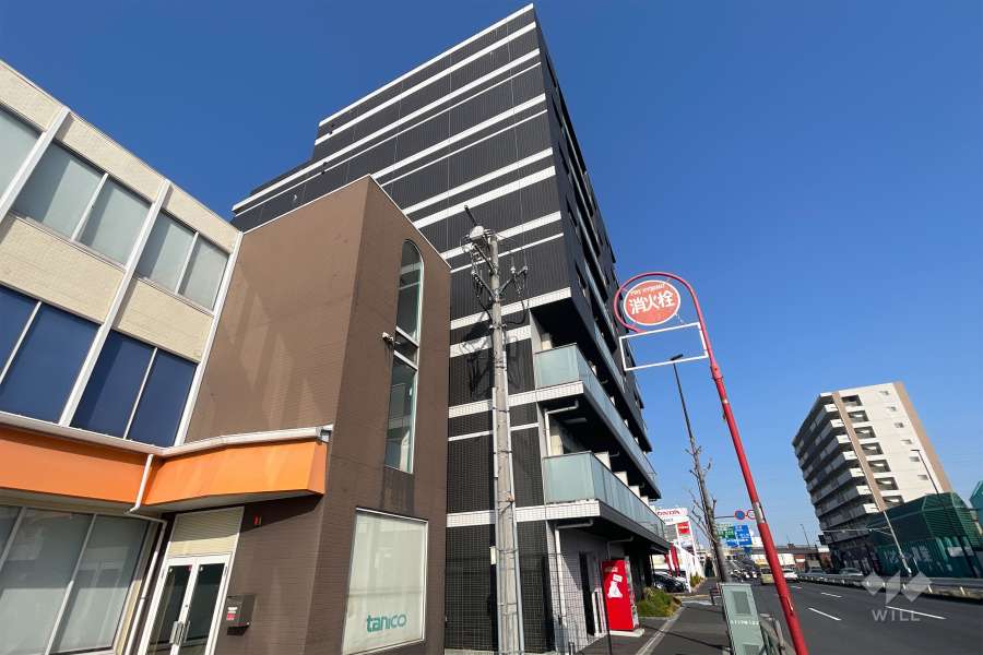 マキシヴ江北アレグリアコートの外観（南西側から）