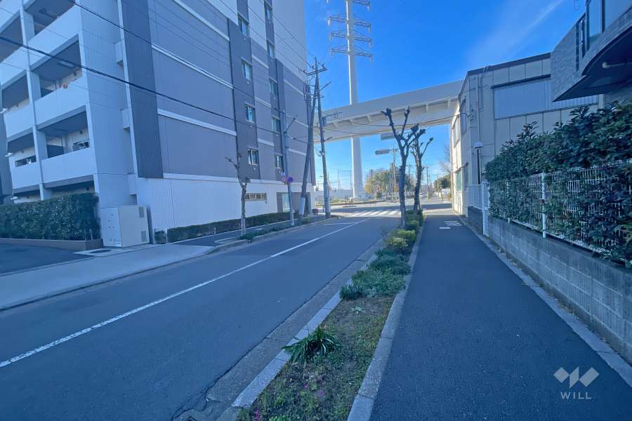 敷地北側の前面道路（東側から）