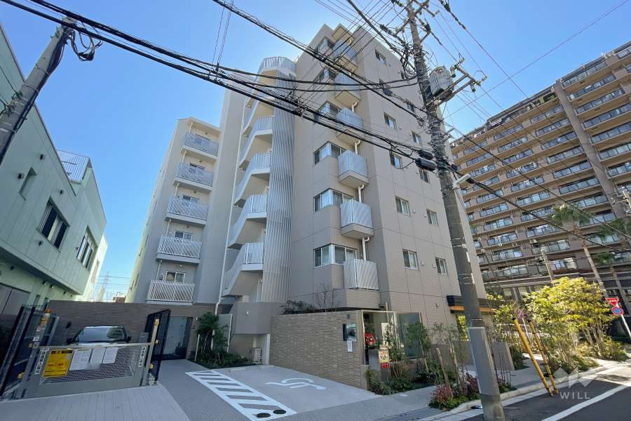 クリオ亀有ガーデンマークスの外観（北東側から）