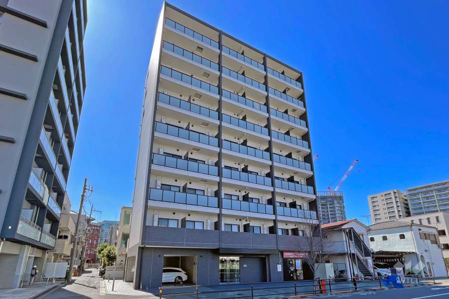 メディフィス千住大橋駅前の外観（北東側から）