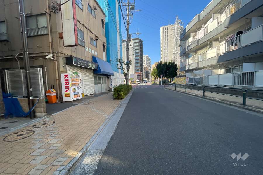 敷地北側の前面道路（東側から）