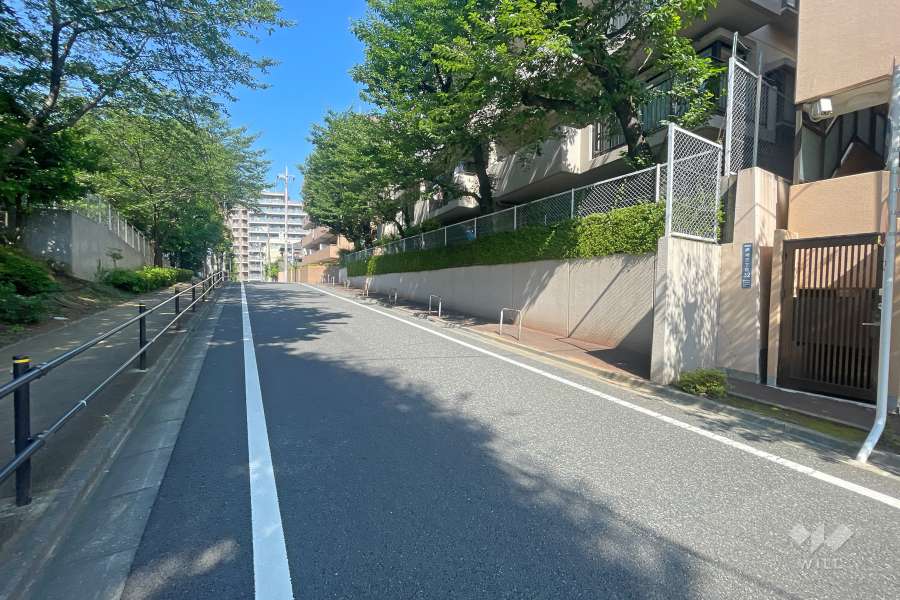 敷地南側の前面道路　