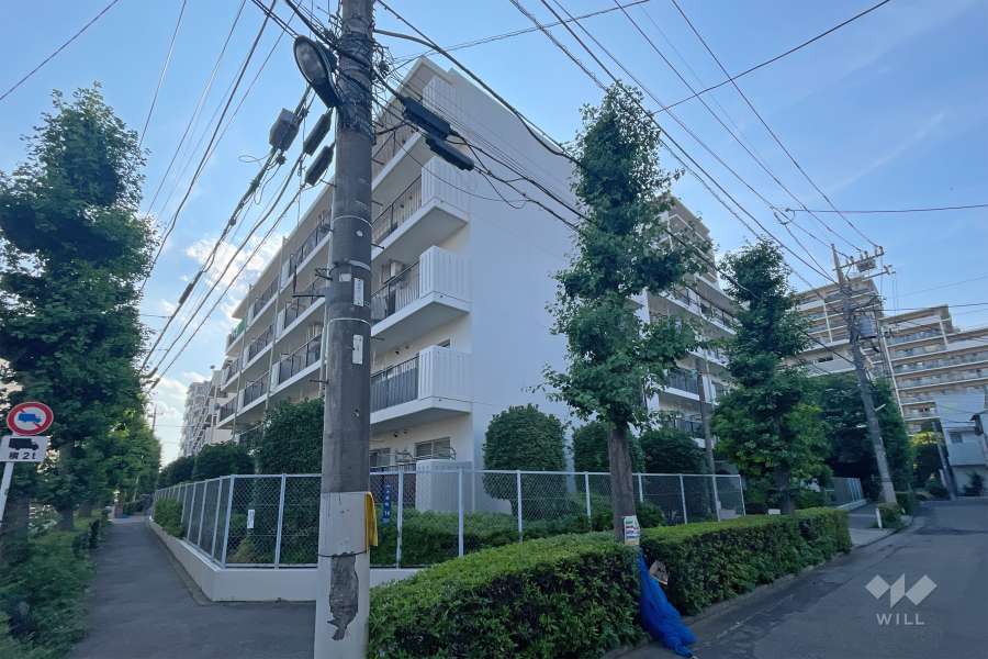 本蓮沼パークハイツの外観（南東側から）