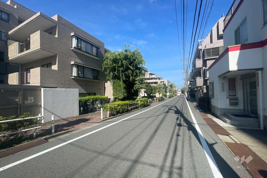 敷地北側の前面道路（東側から）
