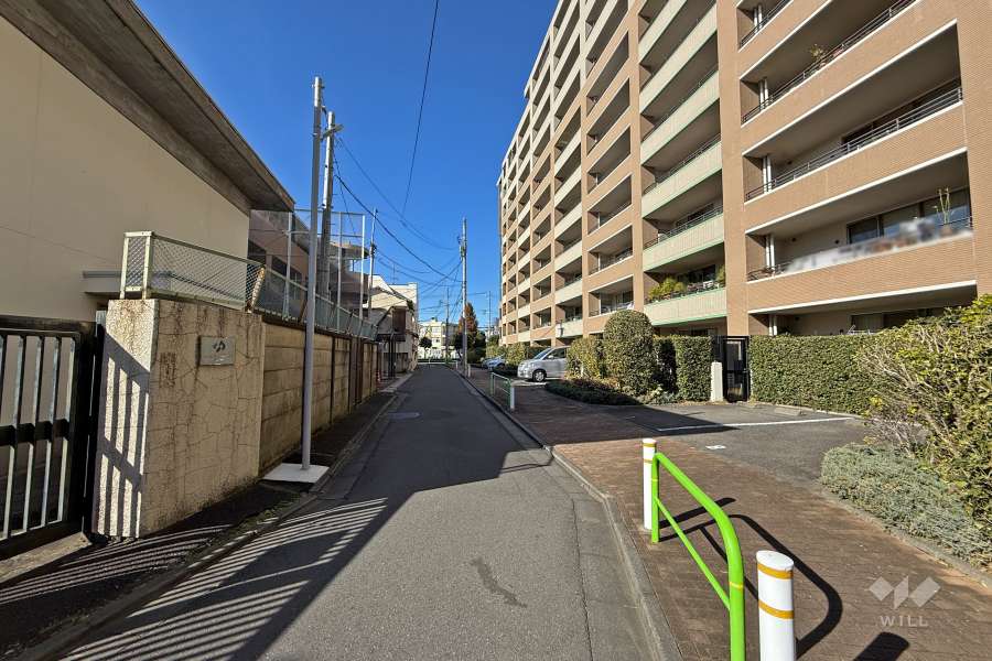 敷地南側の前面道路（東側から）