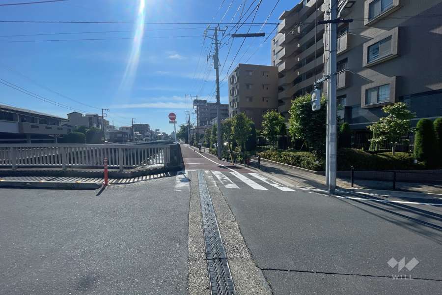 敷地北側の前面道路